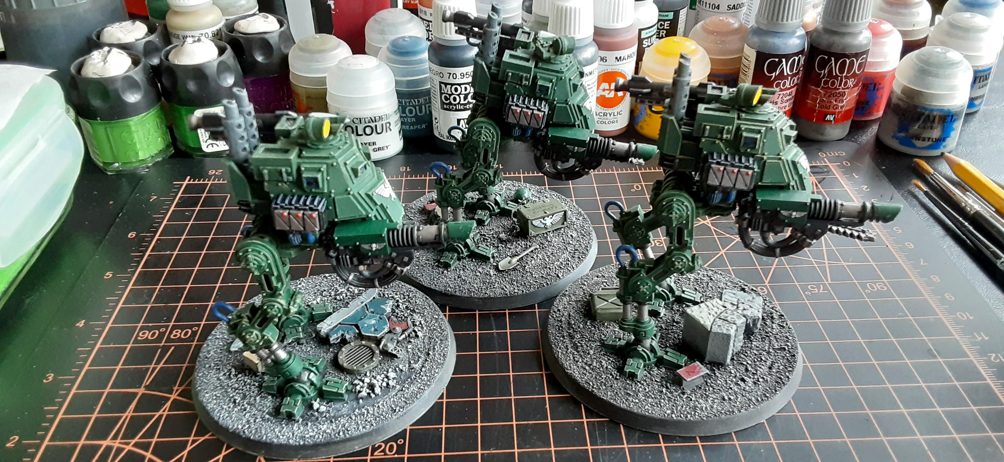 LOT Warhammer 40k – Sentinel Catachan Lascannon – Pièces Astra Militarum – Occasion Démonté